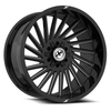 22" XF Off-Road XF-239 Gloss Black & Milled 22x12 Wheel 8x6.5 8x170 -44mm Rim