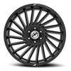 20" XF Off-Road XF-239 Gloss Black & Milled 20x9 Wheel 8x6.5 8x170 0mm Truck Rim