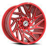 22" XF Off-Road XF-229 Anodized Red & Milled 22x12 Wheel 5x5 5x5.5 -44mm Rim