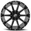 Set 4 20" XF Off-Road XF-219 Gloss Black & Milled 20x10 Wheels 5x5 5x5.5 -12mm