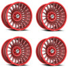 Set 4 26" XF Off-Road XF-231 Anodized Red Milled 26x14 Wheels 6x135 6x5.5 -76mm