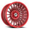 20" XF Off-Road XF-231 Anodized Red & Milled 20x10 Wheel 8x6.5 8x170 -12mm Rim