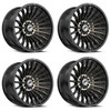 Set 4 20" XF Off-Road XF-231 Black Bronze Machined DDT 20x9 Wheels 5x5 5x5.5 0mm