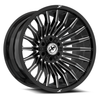 Set 4 22" XF Off-Road XF-231 Gloss Black & Milled 22x12 Wheels 5x5 5x5.5 -44mm