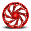 Fuel 1PC D754 Reaction 18x9 8x6.5 Candy Red Milled Wheel 18" -12mm Rim