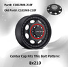 Vision 181 Hauler Dually C181ZMB-210F Matte Black Wheel Center Cap 10.25" 8x210