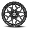 17" XF Off-Road XF-238 Gloss Black & Milled 17x9 Wheel 5x5 5x5.5 12mm Truck Rim