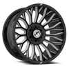 Set 4 24" XF Off-Road XF-237 Gloss Black Milled 24x12 Wheels 6x135 6x5.5 -44mm