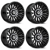 Set 4 20" XF Off-Road XF-237 Black Machined Titanium DDT 20x12 8x6.5 8x170 -44mm