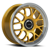 16" Vision 478 Alpine Gold Machined Lip 16x8 Wheel 5x100 38mm Rim