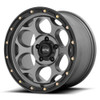 KMC KM541 Dirty Harry 17x8.5 6x4.5 Satin Gray With Black Lip Wheel 17" 18mm Rim