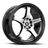 18" Spec-1 SPT-31 Gloss Black & Machined 18x8.5 Wheel 4x100 4x4.5 38mm Rim
