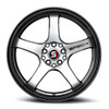 18" Spec-1 SPT-31 Gloss Black & Machined 18x8.5 Wheel 5x112 5x4.5 38mm Rim