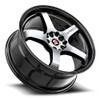 18" Spec-1 SPT-31 Gloss Black & Machined 18x8.5 Wheel 5x112 5x4.5 38mm Rim