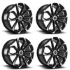 Set 4 17" Spec-1 SP-44 Gloss Black Machined 17x7.5 Wheels 5x100 5x4.5 35mm Rims