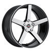 18" Spec-1 SP-36 Gloss Black & Brushed 18x8 Wheel 5x4.5 38mm Rim