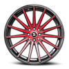 18" Spec-1 SP-69 Gloss Black & Red Machined 18x8 Wheel 5x4.5 5x120 38mm Rim