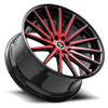 18" Spec-1 SP-69 Gloss Black & Red Machined 18x8 Wheel 5x4.5 5x120 38mm Rim