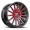Set 4 18" Spec-1 SP-69 Gloss Black Red Machined 18x8 Wheels 5x112 5x4.5 38mm Rim