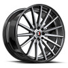 17" Spec-1 SP-69 Gloss Black & Machined & Undercut 17x7.5 Wheel 4x100 4x4.5 42mm