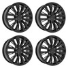 Set 4 24" OE Wheels CA93 Gloss Black 24x10 Wheels 6x5.5 Rims 28mm For Chevy GMC