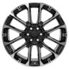24" OE Wheels CV67 Black Machined 24x10 Wheel 6x5.5 28mm For Chevy GMC Cadillac
