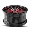 17" Spec-1 SP-69 Gloss Black & Red Machined 17x7.5 Wheel 5x4.5 5x120 42mm Rim