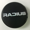 Radius Satin Black Custom Wheel Snap In Center Cap 2.5" A714