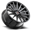 17" Spec-1 SP-69 Gloss Black & Milled 17x7.5 Wheel 5x100 5x4.5 42mm Rim