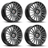 Set 4 18" Spec-1 SP-68 Gloss Black & Machined 18x8 Wheels 5x112 5x4.5 38mm Rims