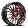 17" Spec-1 SP-68 Gloss Black & Red Machined 17x7.5 Wheel 5x105 5x4.5 42mm Rim