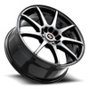 18" Spec-1 SP-67 Gloss Black & Machined 18x8 Wheel 4x100 4x4.5 38mm Rim