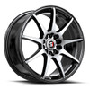 17" Spec-1 SP-67 Gloss Black & Machined 17x7 Wheel 5x112 5x4.5 42mm Rim