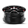 Set 4 17" Spec-1 SP-67 Gloss Black & Red Line 17x7 Wheels 5x110 5x4.5 42mm Rims