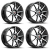 Set 4 17" Spec-1 SP-67 Gloss Black & Machined 17x7 Wheels 5x105 5x4.5 42mm Rims
