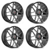 Set 4 18" Spec-1 SP-78 Gloss Black & Milled 18x8 Wheels 4x100 4x4.5 35mm Rims
