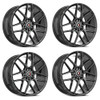 Set 4 18" Spec-1 SP-78 Gloss Black 18x8 Wheels 5x100 5x4.5 35mm Rims