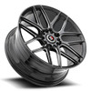 17" Spec-1 SP-78 Gloss Black & Milled 17x7.5 Wheel 4x100 4x4.5 35mm Rim