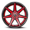 17" Spec-1 SP-73 Gloss Black Red Machined Undercut 17x7.5 Wheel 4x100 4x4.5 42mm