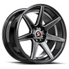 17" Spec-1 SP-73 Gloss Black Milled & Undercut 17x7.5 Wheel 5x112 5x4.5 42mm Rim