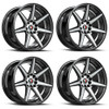 Set 4 17" Spec-1 SP-73 Black Machined & Undercut 17x7.5 Wheels 5x110 5x4.5 42mm