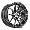 Set 4 16" Spec-1 SP-77 Gloss Black & Machined 16x8 Wheels 5x100 5x4.5 20mm Rims
