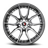 Set 4 16" Spec-1 SP-77 Gloss Black & Machined 16x8 Wheels 5x100 5x4.5 20mm Rims