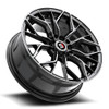 16" Spec-1 SP-76 Gloss Black & Machined 16x6.5 Wheel 5x100 5x4.5 20mm Rim