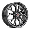 Set 4 14" Spec-1 SP-76 Gloss Black & Machined 14x6 Wheels 4x100 4x4.5 20mm Rims