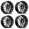 Set 4 18" Spec-1 SP-65 Gloss Black 18x8 Wheels 4x100 4x4.5 34mm Rims
