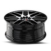 17" Spec-1 SP-65 Gloss Black & Machined 17x8 Wheel 4x100 4x4.5 42mm Rim