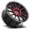 18" Spec-1 SP-64 Gloss Black & Red Machined 18x8 Wheel 5x4.5 5x120 34mm Rim