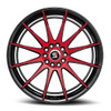 Set 4 17" Spec-1 SP-64 Gloss Black Red Machined 17x8 Wheels 5x110 5x4.5 42mm Rim