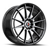 Set 4 17" Spec-1 SP-64 Gloss Black & Machined 17x8 Wheels 5x100 5x4.5 42mm Rims